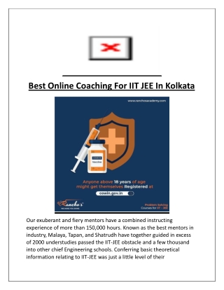 Best Online Coaching For IIT JEE In Kolkata