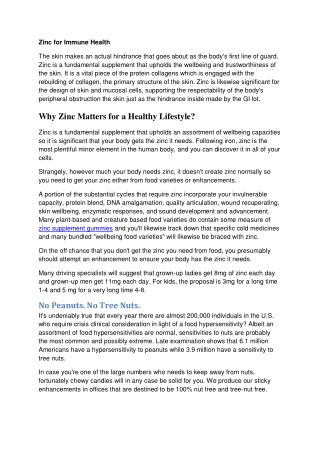 Why Zinc Matters for a Healthy Lifestyle