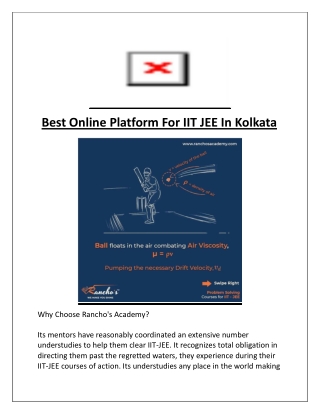 Best Online Platform For IIT JEE In Kolkata