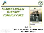 SEABEE COMBAT WARFARE COMMON CORE