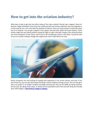 aviation industry