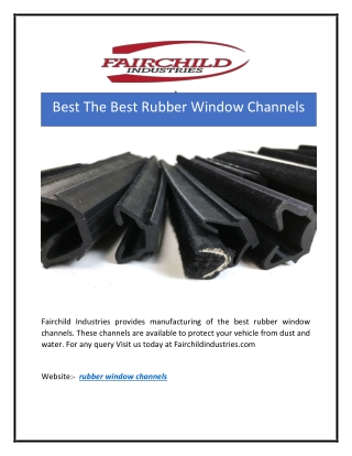 Best The Best Rubber Window Channels