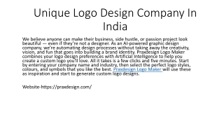 Unique Logo Design Company In India