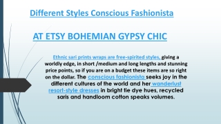 Different Styles Conscious Fashionista
