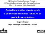 Agricultura familiar e teoria social: a diversidade das formas familiares de produ o na agricultura