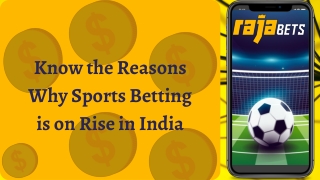 Know the Reasons Why Sports Betting is on Rise in India | Rajabets