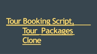 Best Tour Booking Script - Scriptstore.in