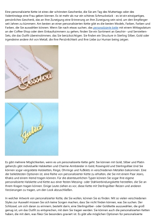 15 Aufstrebende Trends rund um personalisierte kette