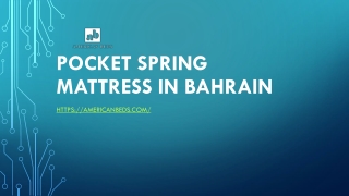 Pocket Spring Mattress in Bahrain