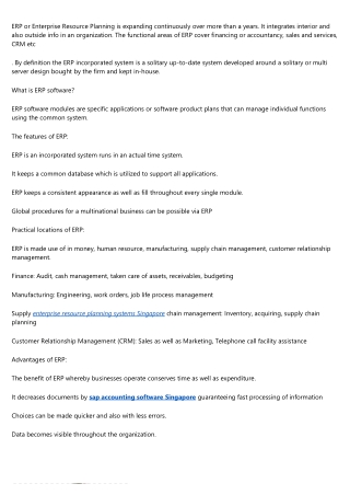 ERP Business Solution and Its Significance