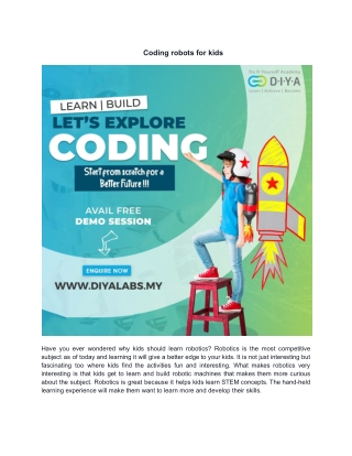 Coding robots for kids