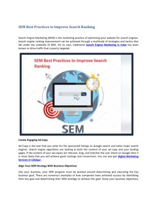 Digital Marketing Best Practices to Improve Search Ranking