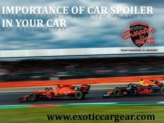 Importance of Car Spoiler in Your Car