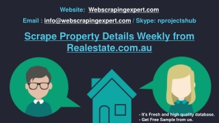 Scrape Property Details Weekly from Realestate.com.au