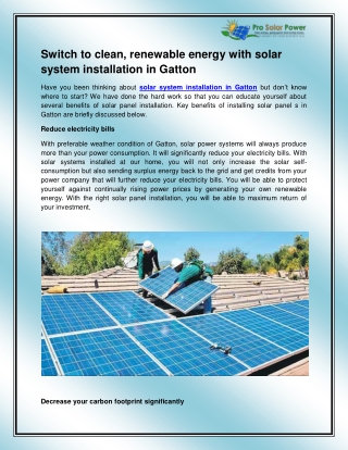 Best Solar Panel Installation Company in Gatton