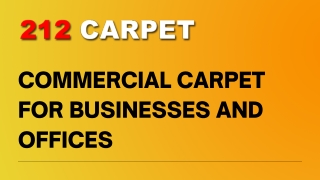 Commercial Carpet for Businesses and Offices