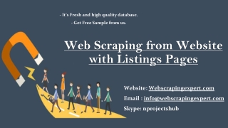 Web Scraping from Website with Listings Pages