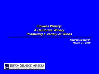 Flowers Winery: A California Winery Producing a Variety of Wines