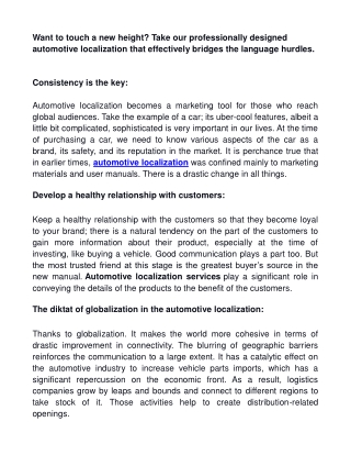 automotive localization