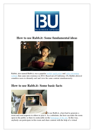 How to use Rabb.it-Some fundamental ideas