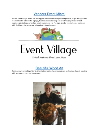 Vendors Event Miami