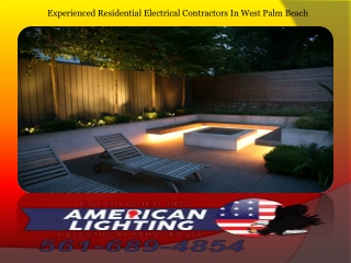 Experienced Residential Electrical Contractors In West Palm Beach