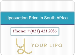 Liposuction Price in South Africa