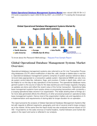 Operational Database Management Systems Market was valued US