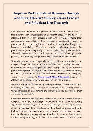 Raw Material Cost Model, Market Price Forecast model, Substitute Market Analysis