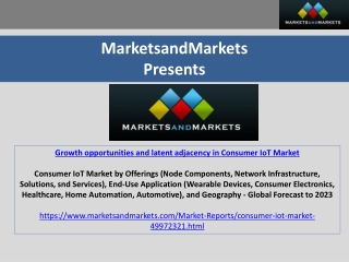 Growth opportunities and latent adjacency in Consumer IoT Market