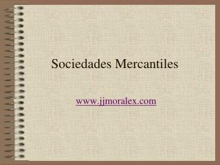 Sociedades Mercantiles