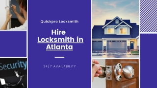 Hire Locksmith in Atlanta - QuickPro Locksmith LLC