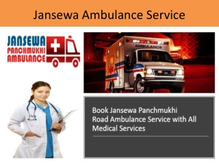 Jansewa Panchmukhi ambulance Service in Dhanbad: ICU and Cardiac