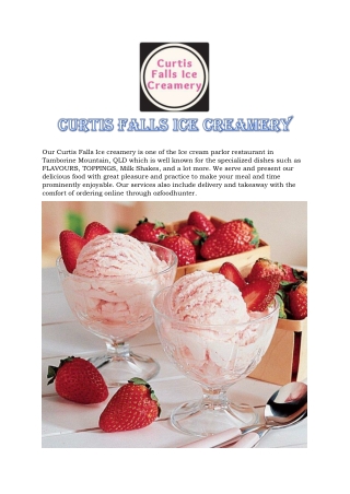 Curtis Falls Ice creamery
