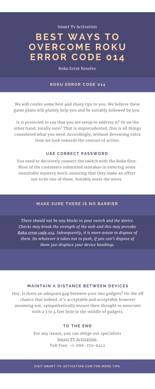 Best Ways to Overcome Roku Error Code 014