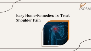 Easy Home-Remedies To Treat Shoulder Pain