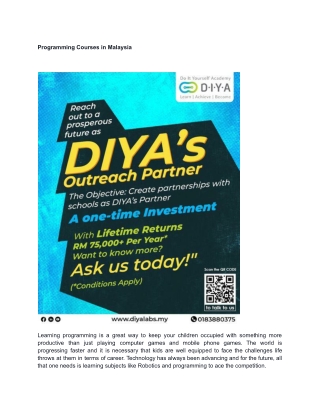 Programming Courses in Malaysia