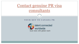 Contact genuine PR visa consultants