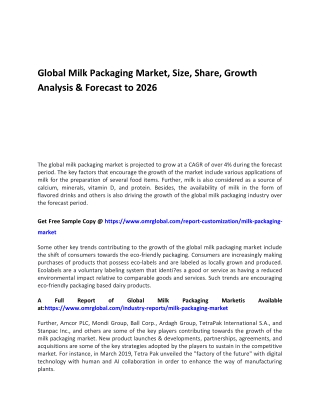 Global Milk Packaging Market