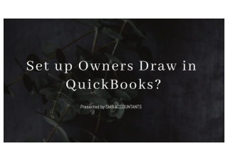 How to Set up Owners Draw in QuickBooks?