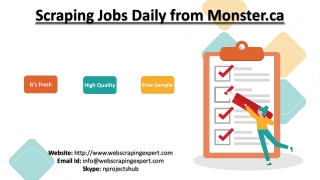 Scraping Jobs Daily from Monster.ca