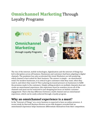 Omnichannel Marketing Through Loyalty Programs