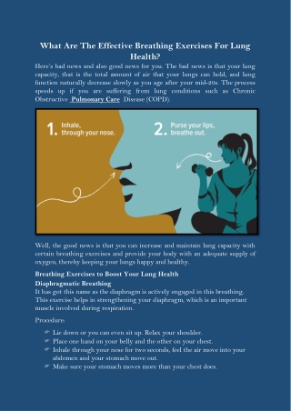 What Are The Effective Breathing Exercises For Lung Health