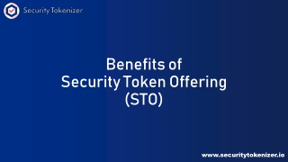 Benefits of Security Token Offering (STO)