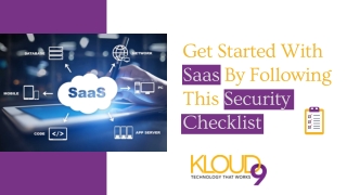 Get Started With Saas By Following This Security Checklist