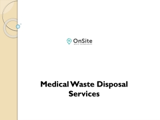 Medical Waste Disposal Services