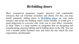Bi-folding doors