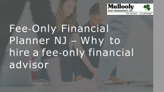 6 Reasons Why to Hire a Fee Only Financial Planner NJ
