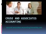 Cruse and Associates Accounting: Home