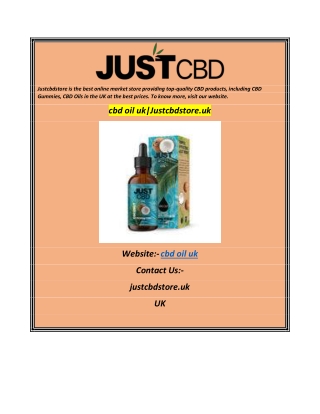 cbd oil ukJustcbdstore.uk